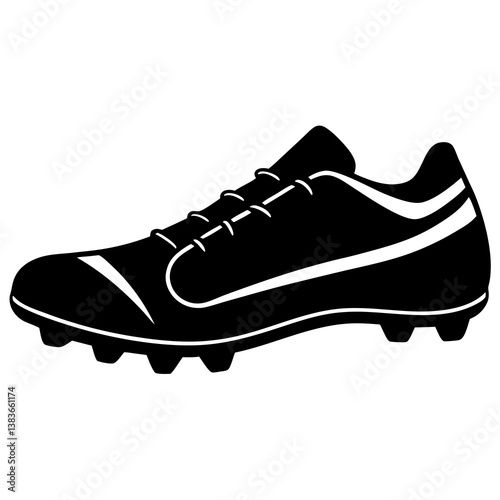 sports cleats silhouette vector illustrator 