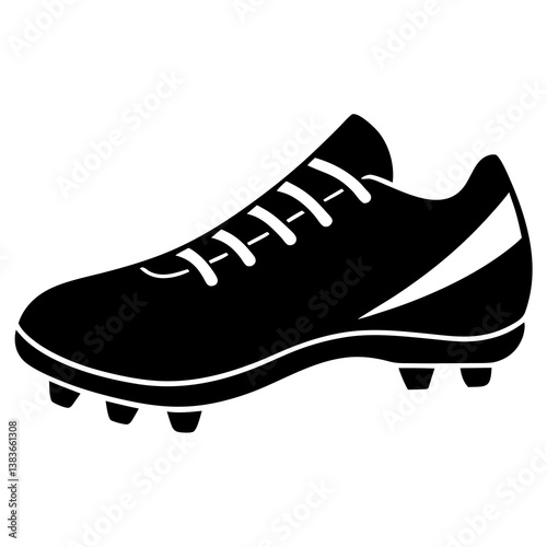 sports cleats silhouette vector illustrator 