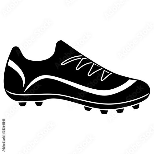 sports cleats silhouette vector illustrator 