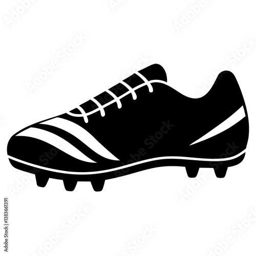 sports cleats silhouette vector illustrator 
