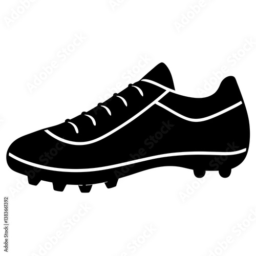 sports cleats silhouette vector illustrator 