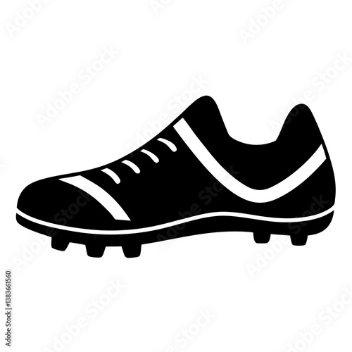 sports cleats silhouette vector illustrator 