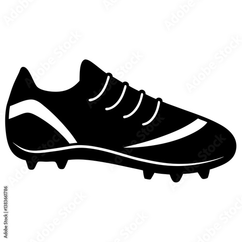 sports cleats silhouette vector illustrator 