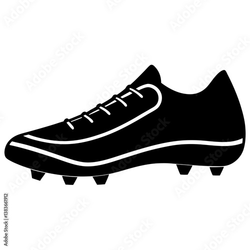 sports cleats silhouette vector illustrator 