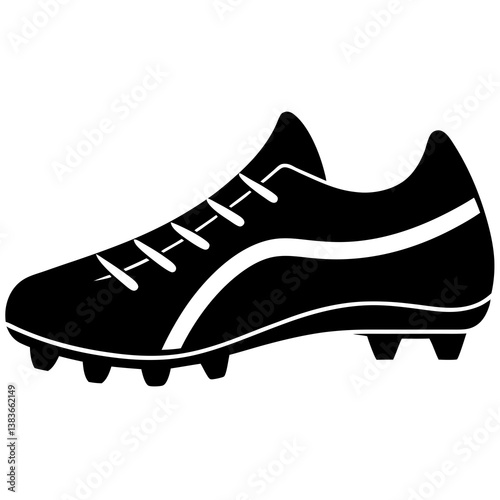 sports cleats silhouette vector illustrator 