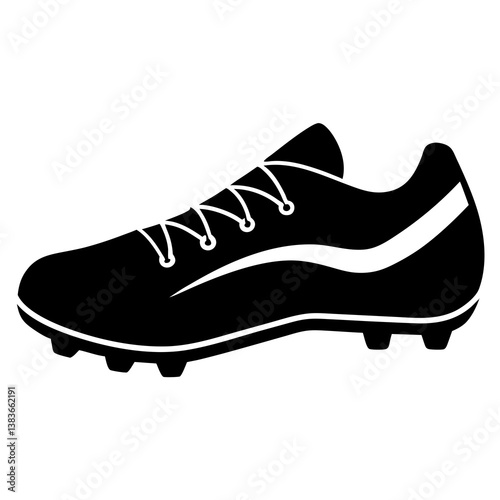 sports cleats silhouette vector illustrator 