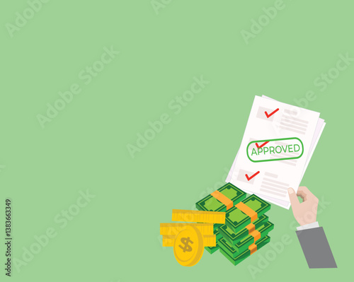 Finance management. Quick loan service, easy credit.Loan agreement.
