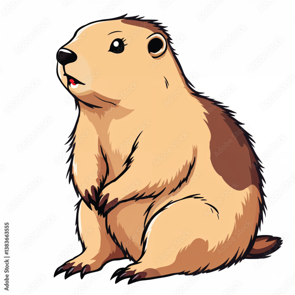 Fototapeta premium Adorable Cartoon Gopher Vector Illustration