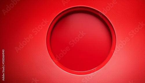 Red concentric circles with central aperture