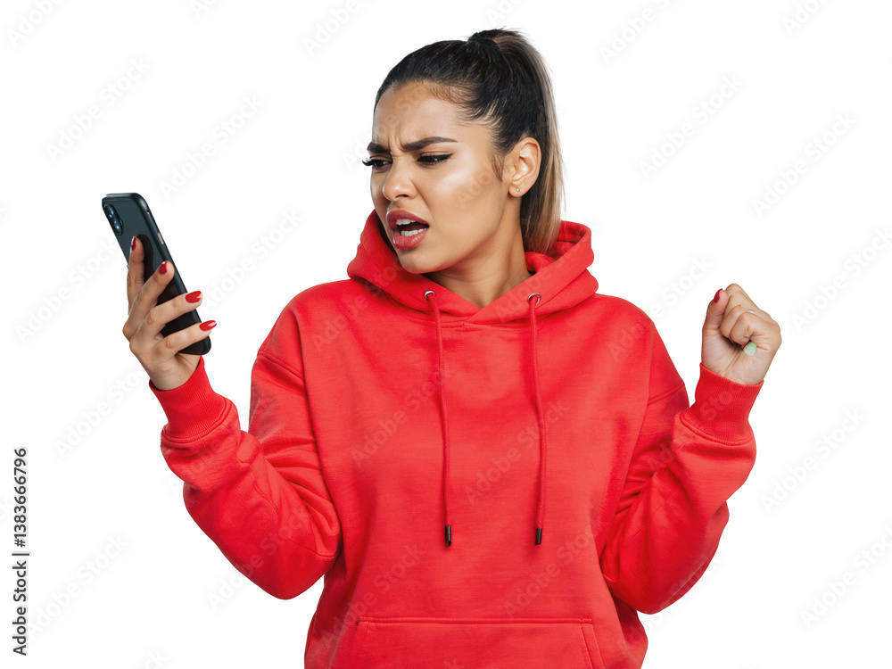 Verärgerte Frau schaut auf Smartphone PNG mit transparentem Hintergrund
Verärgerte Frau schaut auf Smartphone PNG mit transparentem Hintergrund