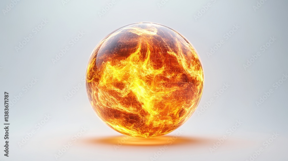 A glowing orb of fire showcasing vibrant flames and warm colors. A glowing orb of fire showcasing vibrant flames and warm colors.