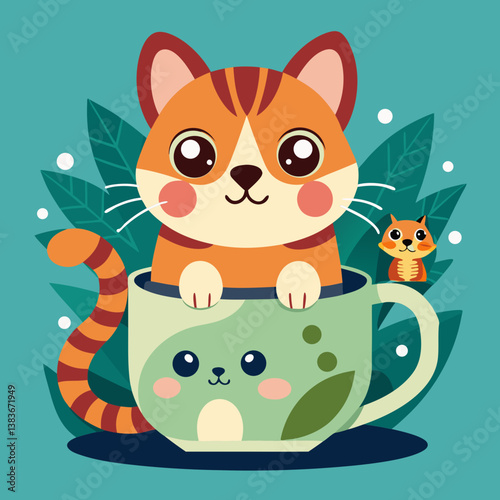 cat with a ball
