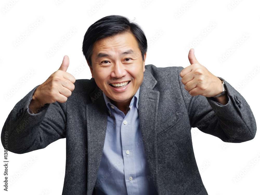 Fröhlicher Mann zeigt Daumen hoch Geste PNG mit transparentem Hintergrund
Fröhlicher Mann zeigt Daumen hoch Geste PNG mit transparentem Hintergrund