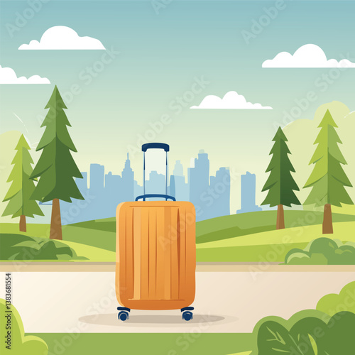 travel suitcase with luggage