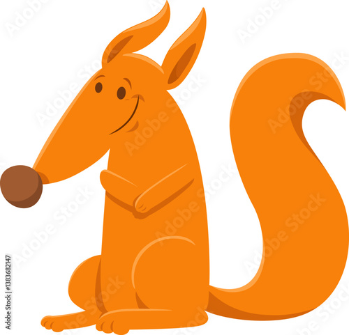 Obraz na płótnie funny cartoon squirrel comic animal character w salonie