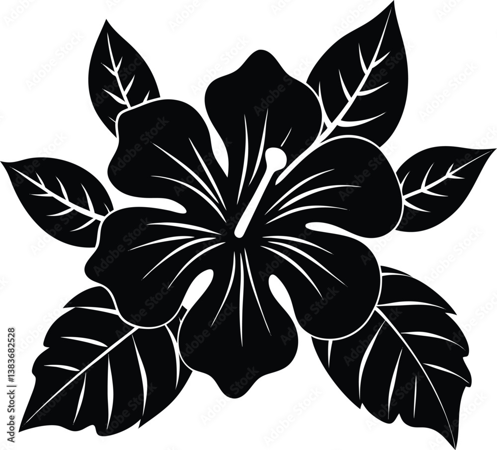Obraz premium Hibiscus Flower Icon