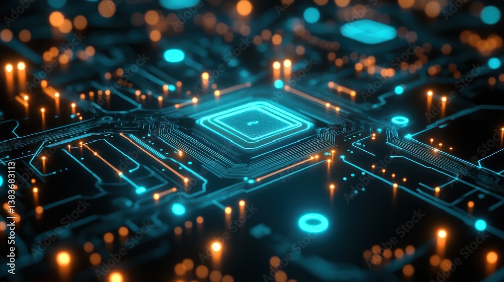 Obraz premium Abstract Circuit Board Design
