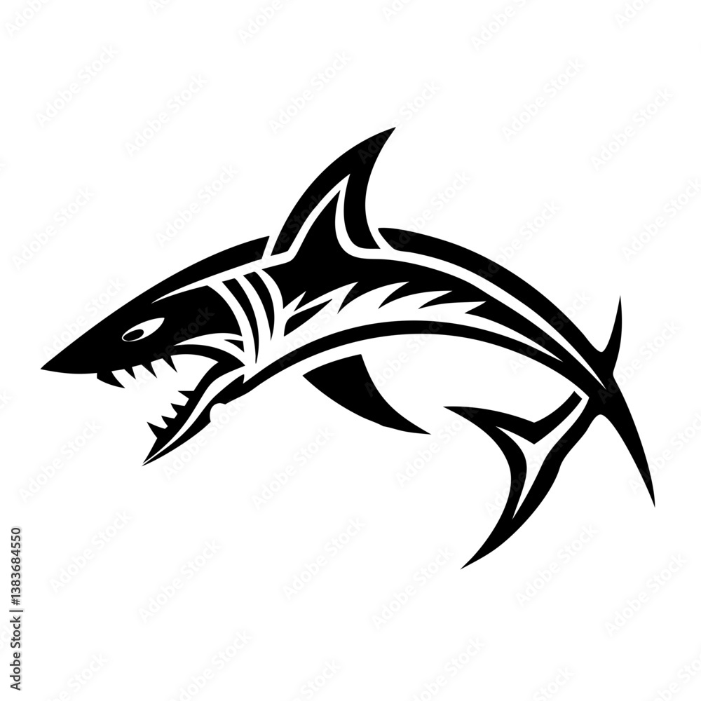 Obraz premium Shark Icon Vector Art, Icons, and Graphics