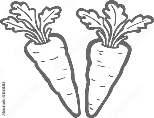 Carrot Drawing Adventure, Step By Step