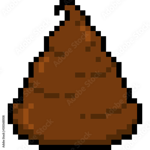 Pixel poop. 8 bit poop. Poop icon