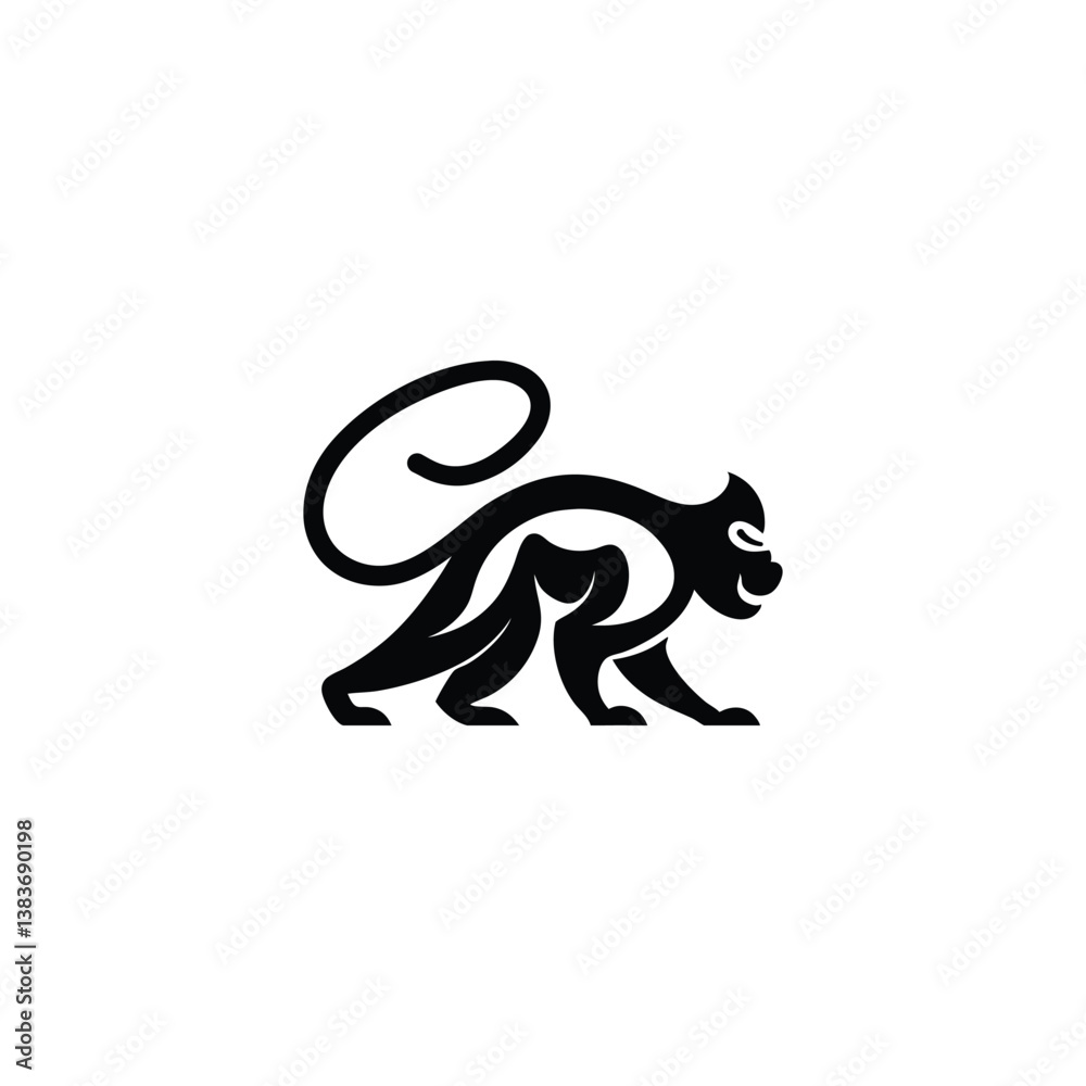 Running Ape Logo Design