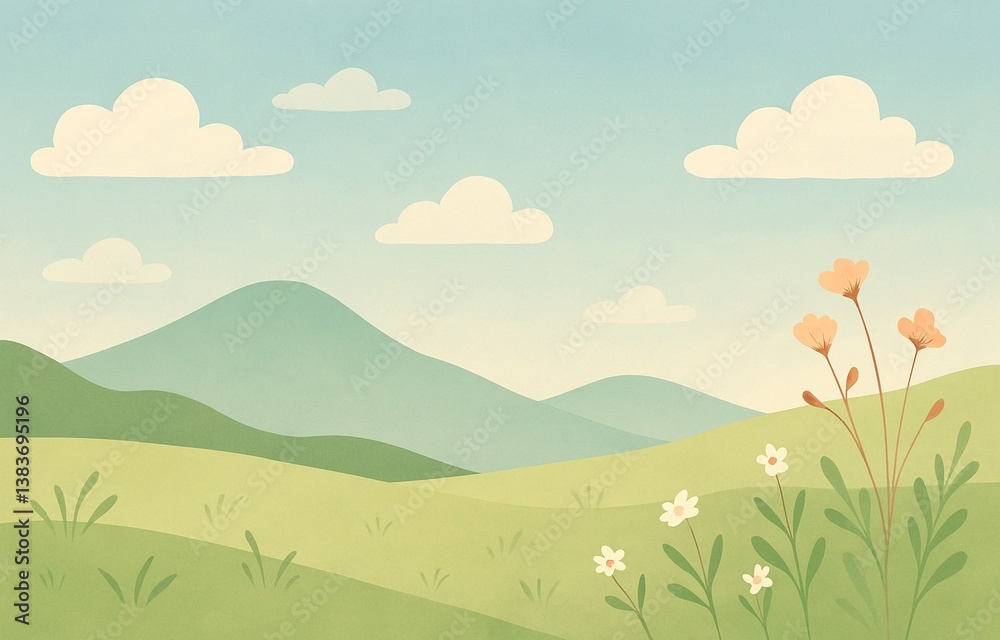 Obraz premium summer landscape with mountains