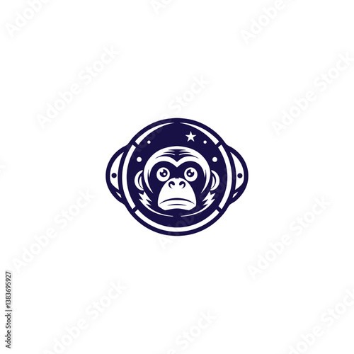 Space Ape Logo Cosmic Primate Astronaut Mascot