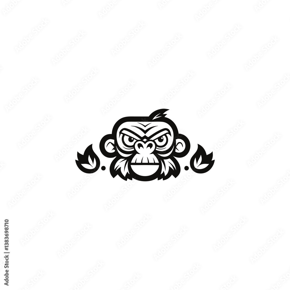 Fototapeta premium Smoke Monkey Logo