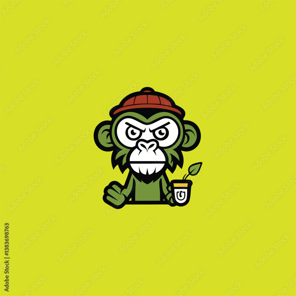 Fototapeta premium Smoke Monkey Logo