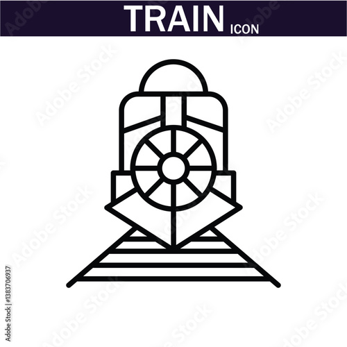Train icon . Linear icon collection. Editable stroke. Vector illustration. EPS 10.