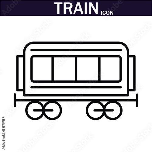 Train icon . Linear icon collection. Editable stroke. Vector illustration. EPS 10.