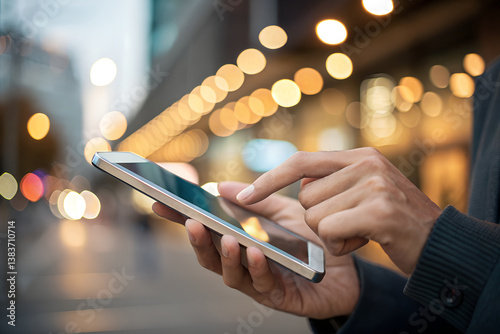 Urban Night Connectivity: Engaging Smartphone Interaction Amid City Lights