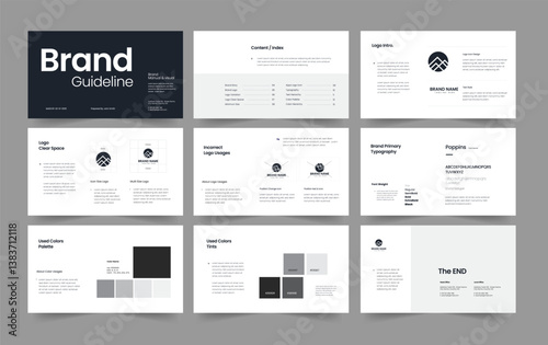 brand guide presentation brand guideline template logo book design