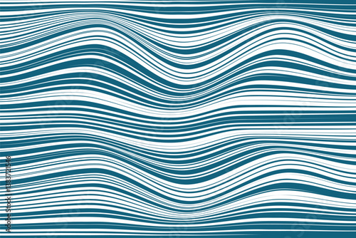simple abstract dark sea green color thin to thick wavy distort line pattern blue and white wavy horizontal lines creating an abstract flowing pattern abstract blue wavy lines pattern