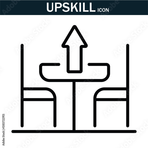Upskill icon . Linear icon collection. Editable stroke. Vector illustration. EPS 10.
