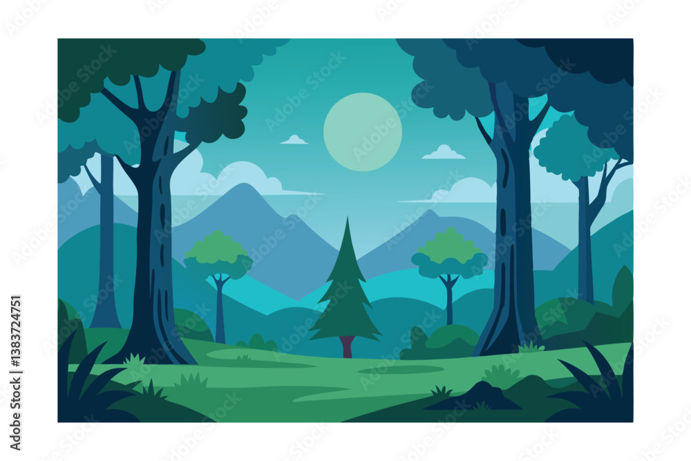 Fototapeta premium landscape with trees