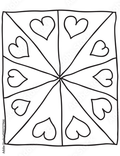 Simple mandala coloring pages, hand drawn vector illustration, bold & easy, coloring page, coloring book, line art, black and white, illustration, vector illustration, bold & easy coloring page