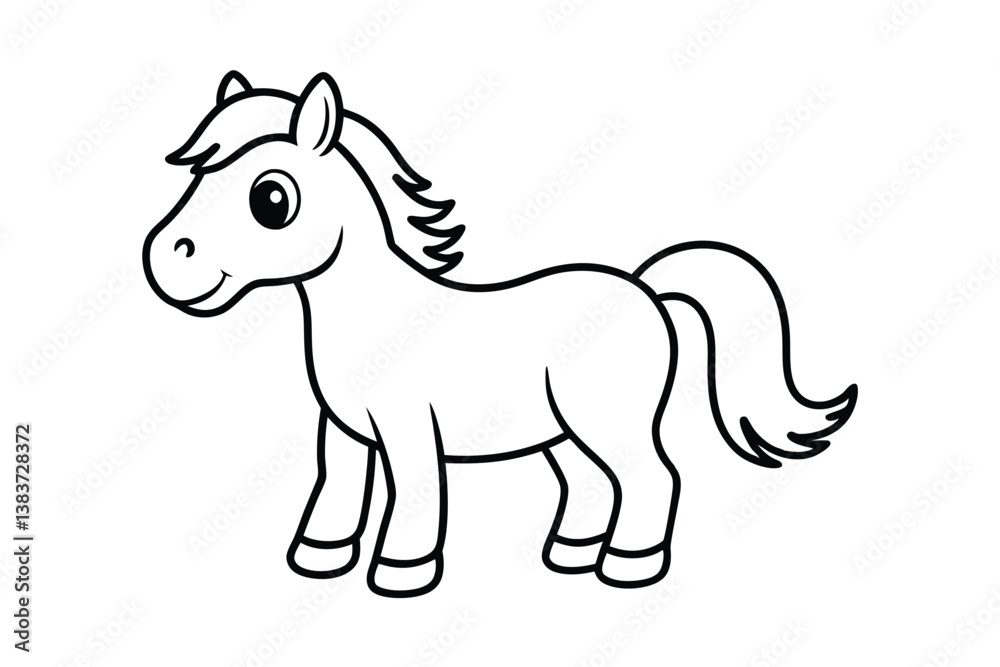 horse cartoon isolated on white horse cartoon isolated on white