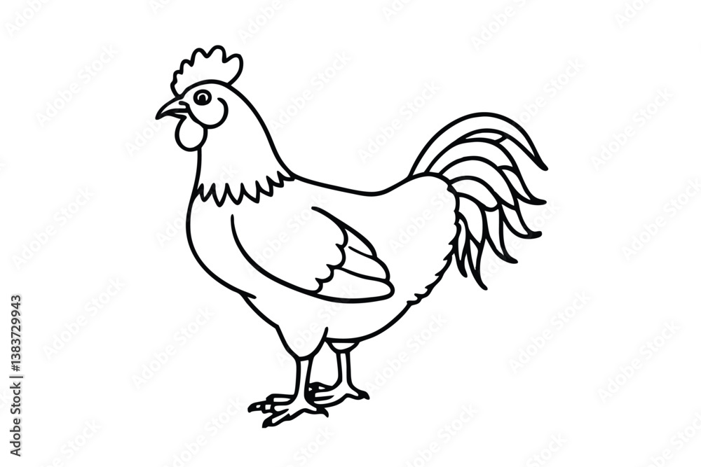 rooster isolated on white background rooster isolated on white background