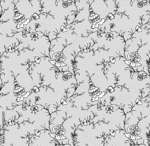 seamless lace floral ornament, vector illustration