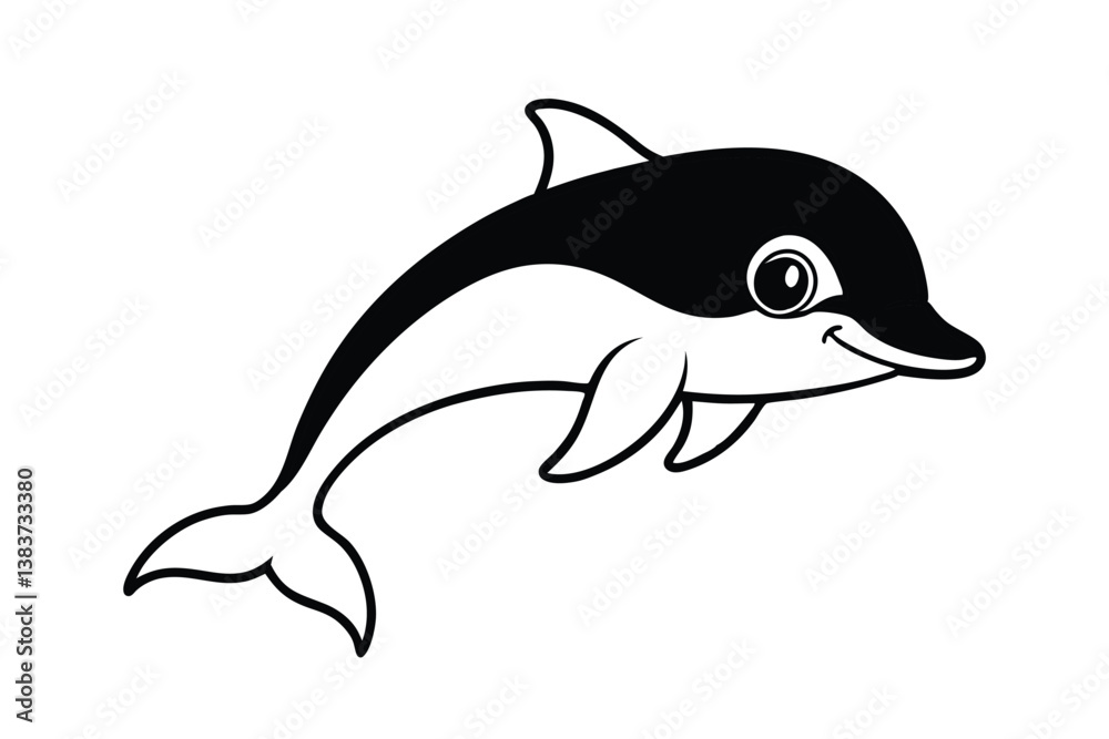 Obraz premium dolphin isolated on white background