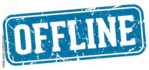 offline rectangular sign. offline stamp