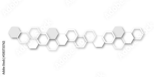 An Elegant and Abstract Visualization of Technological Innovation Through a Honeycomb-Inspired Geometric Pattern of Hexagons Representing Molecular Networks in a Clean, Minimalist Style