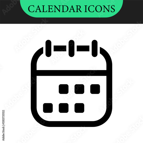 Calendar icons. date and time icon symbol. Vector icons. Calendar or schedule timer vector icon. scheduling, events, appointments, planners, icons