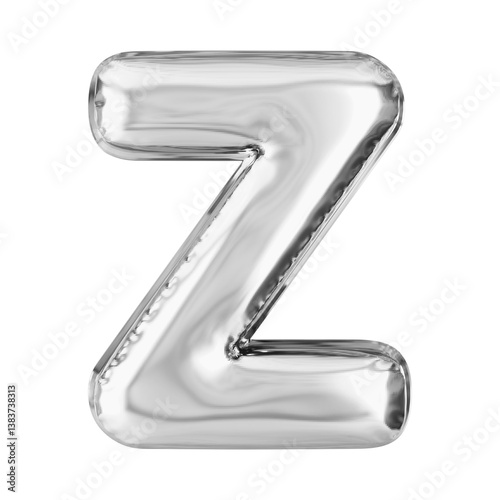 silver balloon letter Z