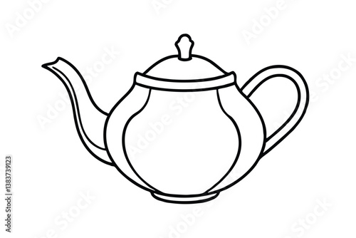 ceramic teapot isolated on white background