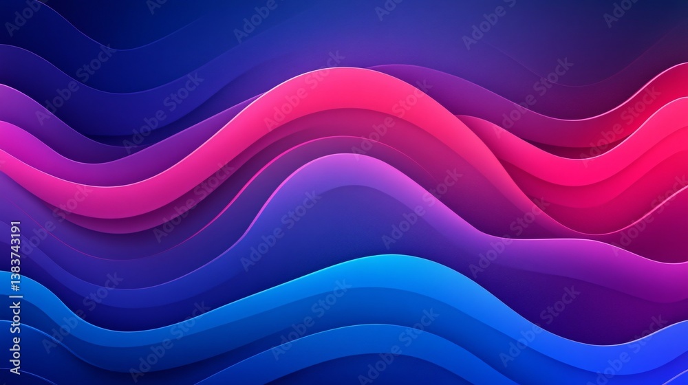 Obraz premium Beautiful abstract waves of color seamlessly flowing together gracefully