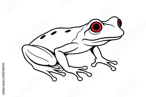 cartoon frog vector illustration