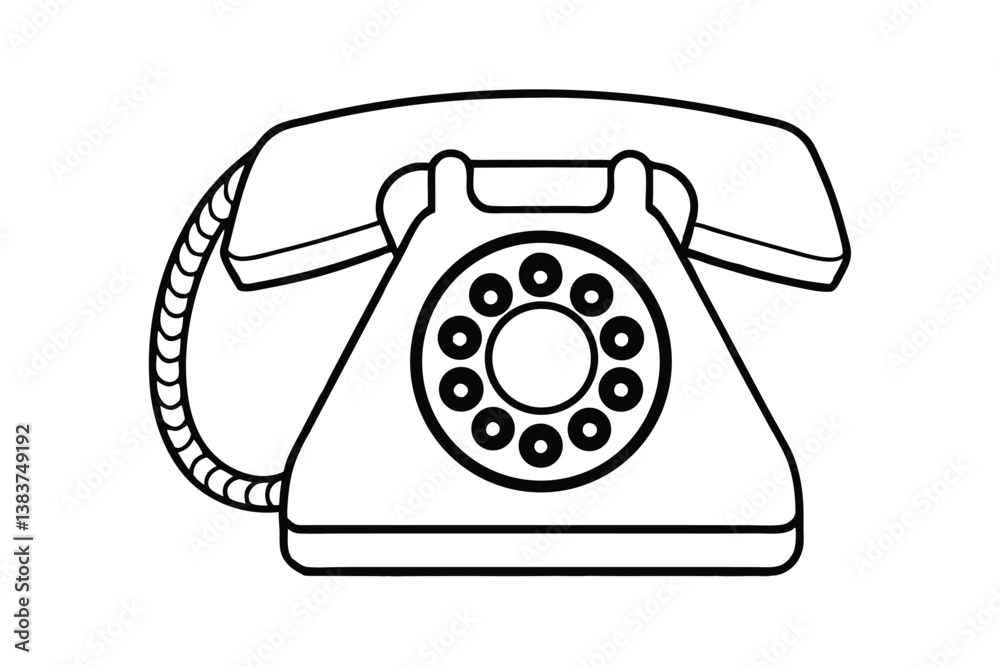retro telephone isolated on white background retro telephone isolated on white background