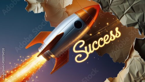 Shattering perceived boundaries., rocket in space